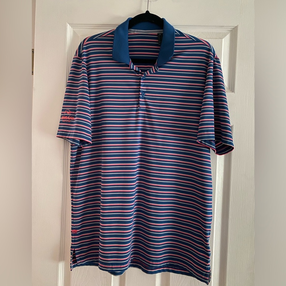 Adidas Golf‎ polo, Cove Cay, Short Sleeve, Stripes, Men's Size medium